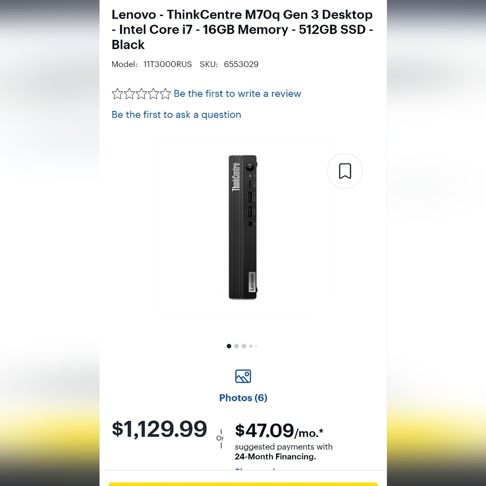 Lenovo tiny core
